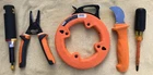 5 Klein Tools Lineman's Skinning Knife Strippers/cutters Impact Punch Down Tape+ Used. Price: $110.00.