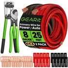 Gearit 8 Gauge Cca Ground Wire Kit 25FT With Crimper, Cutter, Lugs, Heat Shrink New. Price: $78.95.