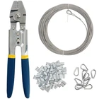Wire Rope Crimping Tool Kit, Swaging Plier With 1/16 Inch X 100FT St... New. Price: $31.79.