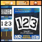 12" Number Stencil Kit Piece Set For Pavement & Craft Projects Light-duty New. Price: $139.99.