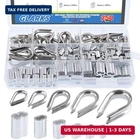 Glarks 250PCS 304 Stainless Steel Wire Rope Cable Thimbles Combo And Aluminum Cr New. Price: $29.04.