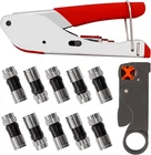RG6 RG59 Coaxial Cable Crimper Tool Kit Compression Fittings Wire Stripper New. Price: $19.99.