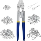 Wire Rope Crimping Swaging Tool Kit For Cable Crimps Aluminum Double Barrel New. Price: $27.40.