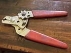 Vintage Wal 595-GC-760 Adjustable Wire Strippers Dial Electrician Tool Red Used. Price: $17.95.