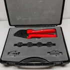 Quick Change Coaxial Ratchet Crimp Tool Kit 7 Dies Made In Taiwan New. Price: $35.00.
