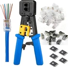 RJ45 Tool Ethernet Pass Thru Crimper With 5PACK 8PIN Replacement Blades An New. Price: $37.99.