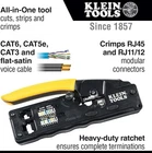 Klein Tools VDV226-107 Ratcheting Modular Data Cable Crimper / Wire Stripper Used. Price: $30.00.