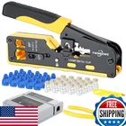 RJ45 Tool Kit Pass Through Ethernet Crimper CAT5 CAT6 CAT7 Network Cable New. Price: $61.59.