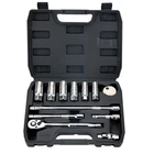 Aeroforce 3/8" Drive Spark Plug Socket Set With Ratchet 12PCS, Chrome New. Price: $41.79.