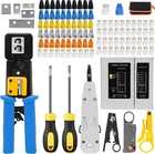 Leatbuy Crimper Tool Kit For RJ45/RJ11/RJ12/CAT6/CAT5E, Professional Networ New. Price: $53.40.