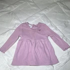 Calvin Klein A-line Knit Dress Girls 18-24M Pink Long Sleeve Logo Button Pre-owned. Price: $10.00.