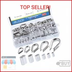 Glarks 250PCS 304 Stainless Steel Wire Rope Cable Thimbles Combo And Aluminum Cr New. Price: $22.50.