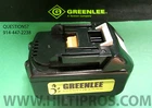 Greenlee 18V 3.0 Ah Li-ion Battery, Long Lasting, Fast Shipping Used. Price: $79.90.