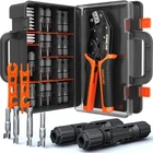 Someline Solar Connector Crimping Kit, TOOLS+12 Pairs, Orange/black New. Price: $42.99.