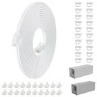 250 Ft Telephone Extension Cord, Weatherproof RJ11 Cable For Landline & Fa New. Price: $75.59.