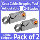 2 Pack Rotary Coaxial Cable Stripping Tool Two Blade Wire Cutter Stripper New. Price: $13.99.