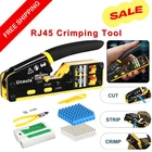 RJ45 Tool Kit With Pass-through Ethernet Crimper, CAT5 / CAT6 Cable Tester New. Price: $38.44.