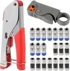 Cable Crimper Kit Tool For RG6 RG59 Coaxial Compression Fitting Wire New. Price: $25.18.