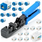 Everest Easyjack - 90 Angled Speed Termination Keystone Tool Set With 20 New. Price: $92.04.