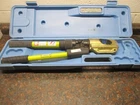 Reliable Equipment REL-430 12- Ton Hydraulic Crimper Crimping Dies Used. Price: $287.99.