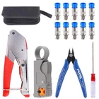 Cable Crimper Tool Kit RG6 RG59 Coaxial Compression Crimping Double New. Price: $28.37.