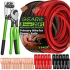 8 Gauge Cca Ground Wire 25FT Each Black And Red Allinone Kit Crimping Tool Cu New. Price: $110.70.