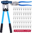Newdeli Battery Cable Lug Crimping Tool 10-1/0 Awg With Wire Cutter And 60PCS Co. Price: $54.36.