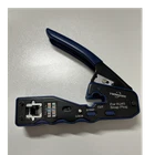 Ywnegwe RJ45 Snap Plug Hand Crimper Stripper Cutter Tool, Blue Sheath Used. Price: $19.47.