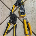 Klein Tools VDV226-100 Ratcheting Modular Crimper & Yellow Utility Knife Lot Used. Price: $45.00.