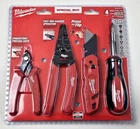 Milwaukee 4PC Electrician's Hand Tool Set Wire Stripper Cutter Screwdriver Knife New. Price: $29.88.