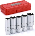 Ementol 5PCS 3/8" Drive Spark Plug Socket Set, Cr-v, Sae And 5-PIECE New. Price: $21.33.