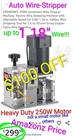 250W Automatic Electric Wire Stripper Machine Adjustable Speed 0.06-1.18" Cables New. Price: $199.99.