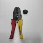 Ideal Crimpmaster Crimper Ratchet Tool 30-579, 30-591 Die Red Yellow Used. Price: $45.51.