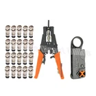 Adjustable Crimping Tool Set Kit Coaxial Bnc Rca F RG59 RG6 Cable Crimper Cutter New. Price: $33.95.