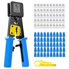 Tool Kit Passthrough Crimping And Crimper For RJ45/RJ12 Reg New. Price: $33.36.