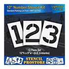 Pavement Stencils - Inch Number Kit 12" Tall Characters 9" Wide New. Price: $98.65.