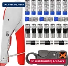 Taiss Coax Cable Crimper Tool Kit With 20 Pcs F Style RG59 RG6 Compression Conne New. Price: $30.38.