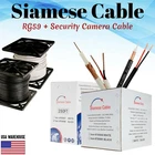 RG59 Siamese Cable 250FT 500FT 1000FT Coaxial 20AWG + 18/2 Security Camera Wire New. Price: $43.99.