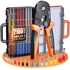 Preciva 2100PCS Ferrule Crimping Tool Kit, Awg 23-7 (0.25-10MM ) Orange New. Price: $39.99.