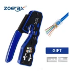 Zoerax RJ45 Tool Pass Through Crimper Cutter For CAT6A CAT5 8P8C New. Price: $26.00.