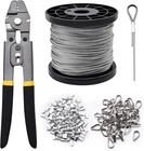 328FT Wire Rope Crimping Tool Kit, 1/16" Stainless Steel Cable With Al New. Price: $40.95.
