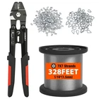 Sanuke Wire Rope Crimp Kit With 328FT Stainless Steel Cable 7X7 Strand Core 1... New. Price: $39.14.