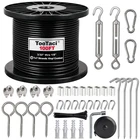 Tootaci 1/8" Wire Rope Kit, 100FT Black Vinyl Coated Stainless Steel Cable, 7... New. Price: $41.24.