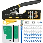 RJ45 Tool Kit Pass Through Crimper Crimping Stripper Cutter C... New. Price: $36.69.