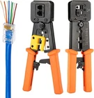 RJ11 RJ12 RJ45 Tool Pass Thru CAT5E CAT6 Cutter Stripper Crimper New. Price: $19.99.