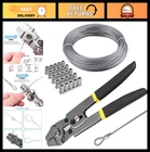 Stainless Steel Wire Cable Crimping Tool Kit - 100FT Rope, Cutter & 100PCS Sleev New. Price: $45.99.