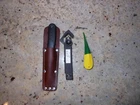 Greenlee 45109 Pocket Cable Stripper, Klein Tools 44200 Knife, Sewing Spoon Used. Price: $45.00.