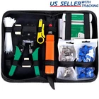 RJ45 Ethernet Network CAT5/5E/6 Cable Tester Crimper Stripper Cutter Tool Set New. Price: $22.99.