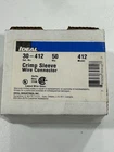 Ideal Crimp Sleeve 30-412 Box Of 50 New. Price: $25.00.