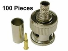100PCS RG59 Bnc Male Crimp Connector Adapter Coaxial Cable For Security Cctv New. Price: $24.50.